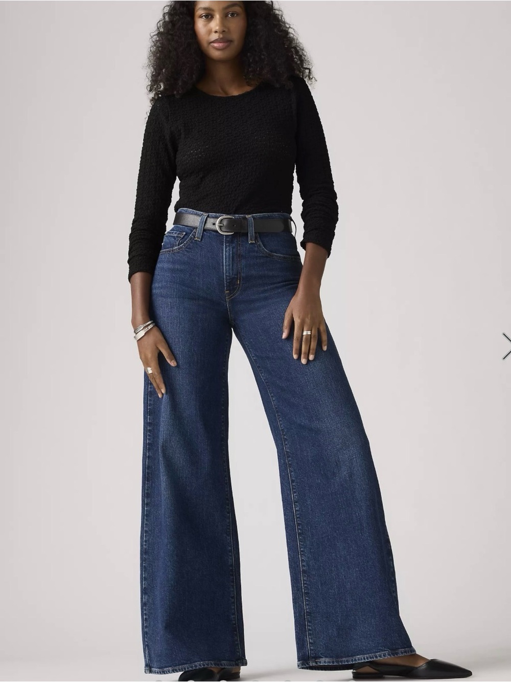 Levi's Wide-Leg High-Rise Jeans — Dark Blue Denim - Picture 2 of 7